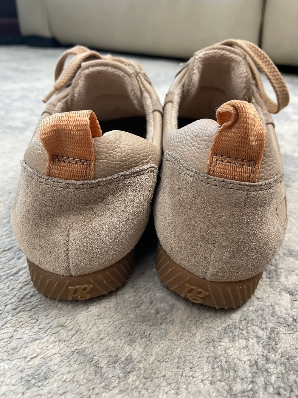 New Paul Green Chantel Sneaker Low Top Lace Up Almond Combo Leather Suede US 9.5 - Picture 10 of 15